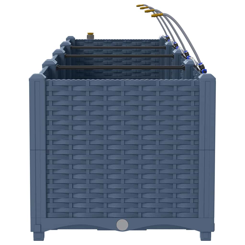 Vasi da giardino Grigio 120 x 40 x 37.5 cm Acciaio