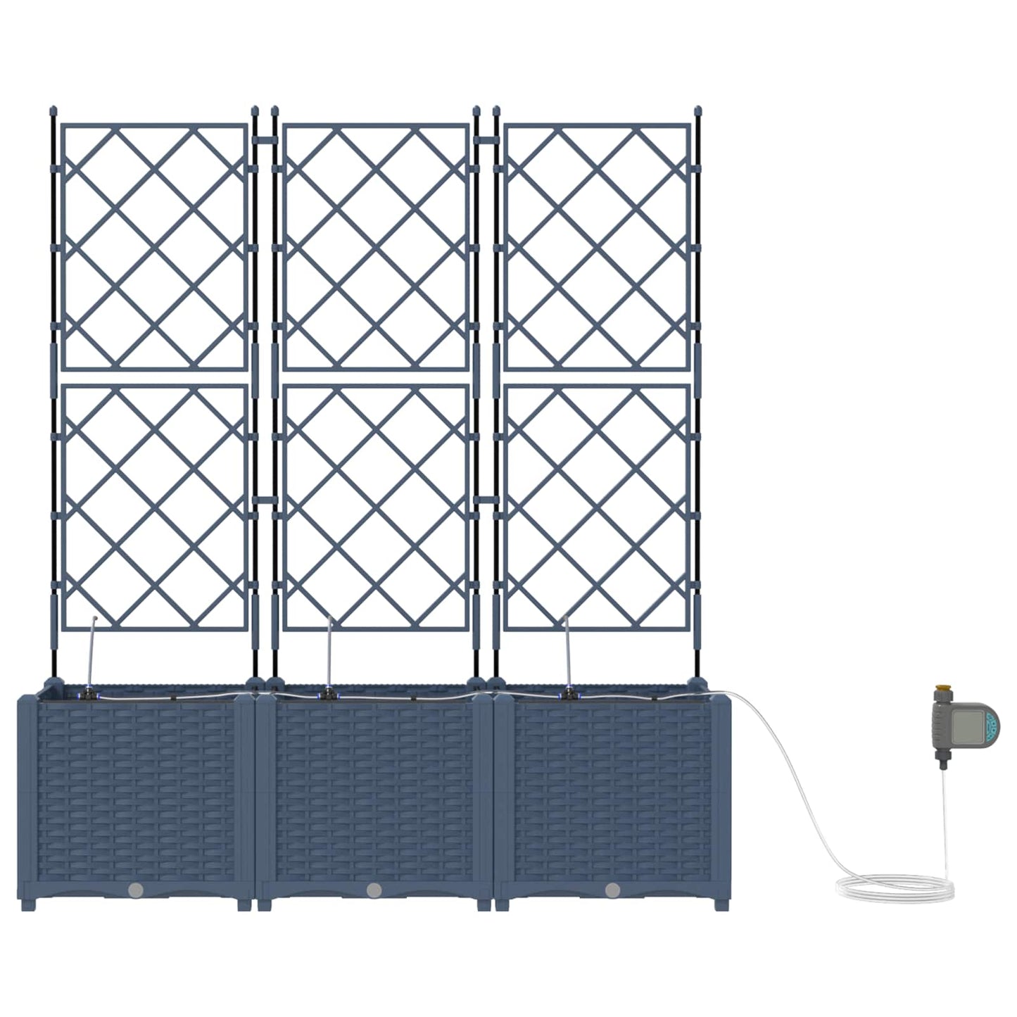 Vaso da giardino Grigio 120 x 120 x 142 cm Acciaio