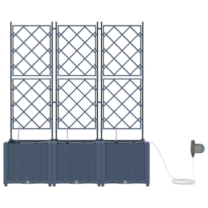 Vaso da giardino Grigio 120 x 120 x 142 cm Acciaio