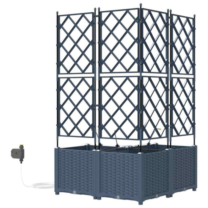 Vasi da giardino Grigio 80 x 80 x 142 cm Acciaio