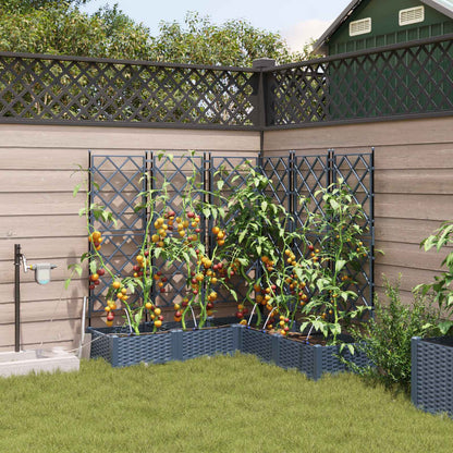 Vaso da giardino 5 pcs Grigio 120 x 120 x 126 cm Plastica | homemem39