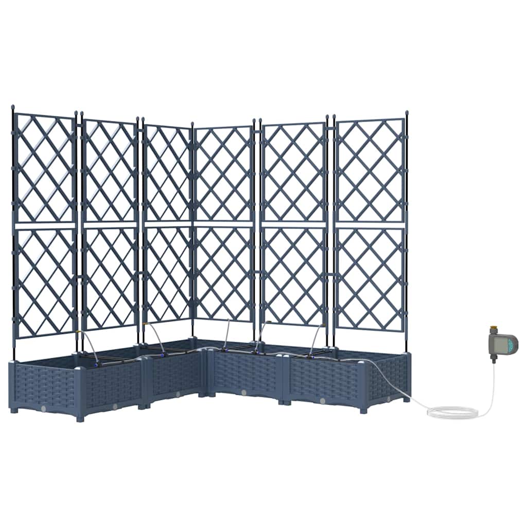 Vasi da giardino Grigio 120 x 120 x 126 cm Acciaio