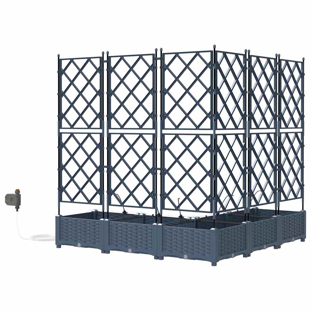 Vasi da giardino Grigio 120 x 120 x 126 cm Acciaio