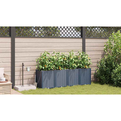 Vasi da giardino Grigio 160 x 40 x 52 cm Acciaio