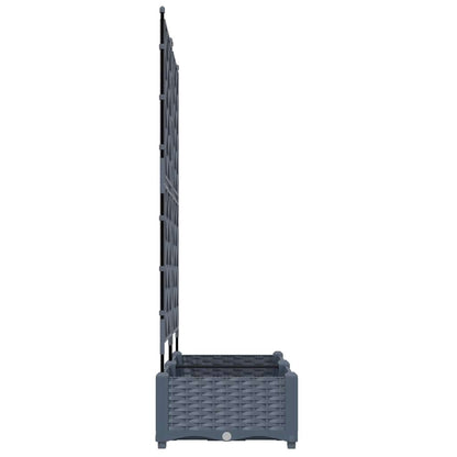 Vaso da Giardino con Trellis Grigio chiaro 80 x 40 x 125.5 cm