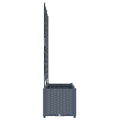 Vaso da Giardino con Trellis 2 pcs Grigio chiaro