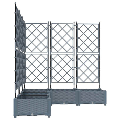 Vaso da Giardino con Trellis 5 pcs Grigio chiaro