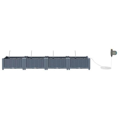 Vasi da giardino Grigio chiaro 160 x 40 x 22 cm Acciaio