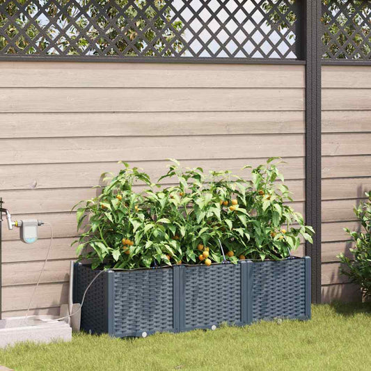 Vasi da giardino Grigio chiaro 120 x 40 x 37.5 cm Acciaio