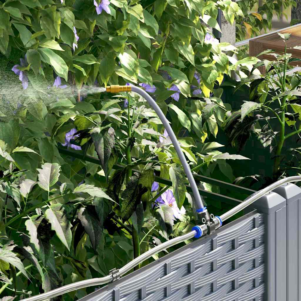 Vasi da giardino Grigio chiaro 40 x 40 x 142 cm Acciaio