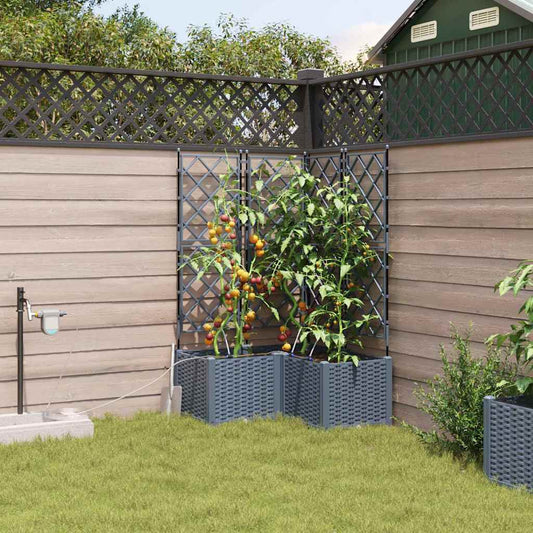 Vasi da giardino Grigio chiaro 80 x 80 x 142 cm Acciaio