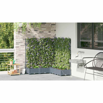 Vasi da giardino Grigio chiaro 120 x 120 x 126 cm Acciaio