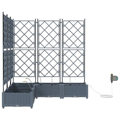 Vasi da giardino Grigio chiaro 120 x 120 x 126 cm Acciaio