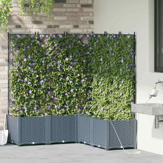 Vasi da giardino Grigio chiaro 120 x 120 x 142 cm Acciaio
