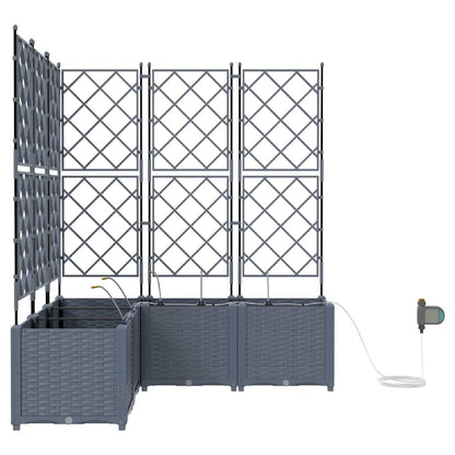 Vasi da giardino Grigio chiaro 120 x 120 x 142 cm Acciaio