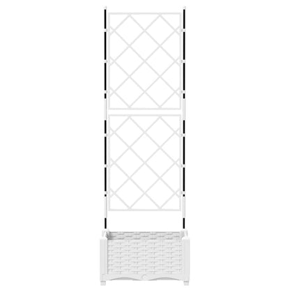 Vaso da Giardino con Trellis Bianco 40 x 40 x 125.5 cm PP