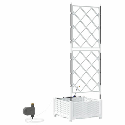 Vasi da giardino Bianco 40 x 40 x 126 cm Acciaio