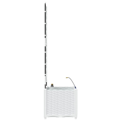 Vasi da giardino Bianco 40 x 40 x 142 cm Acciaio