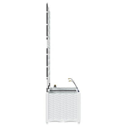 Vasi da giardino Bianco 80 x 40 x 142 cm Acciaio