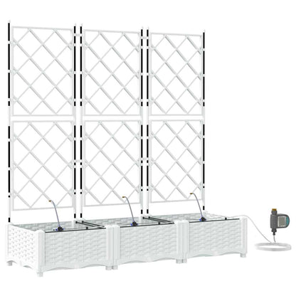 Vasi da giardino Bianco 120 x 40 x 126 cm Acciaio