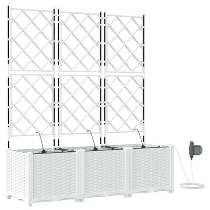 Vasi da giardino Bianco 120 x 40 x 142 cm Acciaio