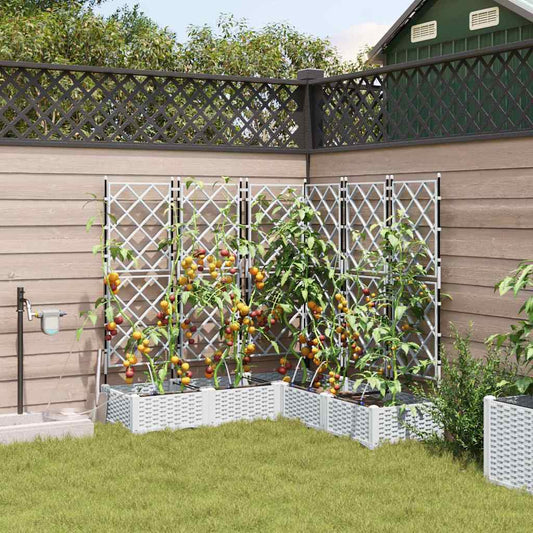 Vasi da giardino Bianco 120 x 120 x 126 cm Acciaio
