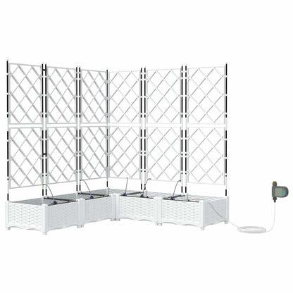 Vasi da giardino Bianco 120 x 120 x 126 cm Acciaio