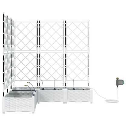 Vasi da giardino Bianco 120 x 120 x 126 cm Acciaio