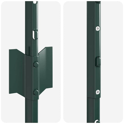 Palo della recinzione 11 pcs Verde 160 cm Acciaio | homemem39