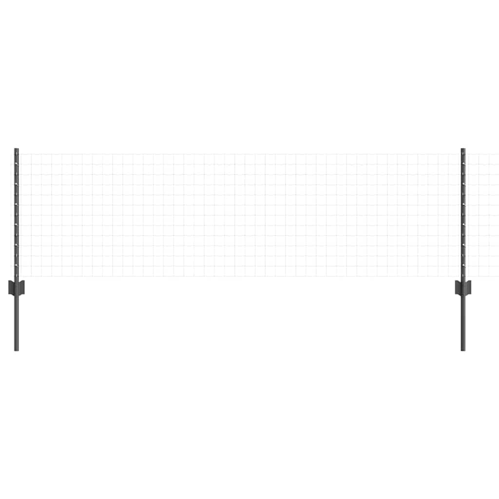 Palo della recinzione 11 pcs Grigio 60 cm Acciaio | homemem39
