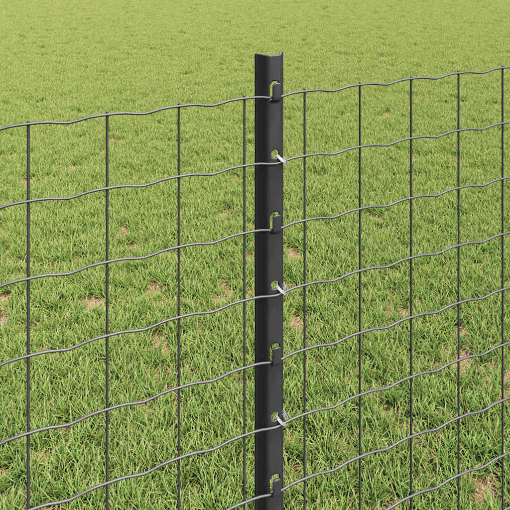 Palo per recinzione interrato 5 pcs Grigio 120 cm