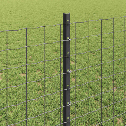 Palo per recinzione interrato 5 pcs Grigio 120 cm