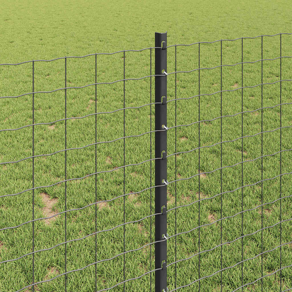 Palo per recinzione interrato 5 pcs Grigio 140 cm