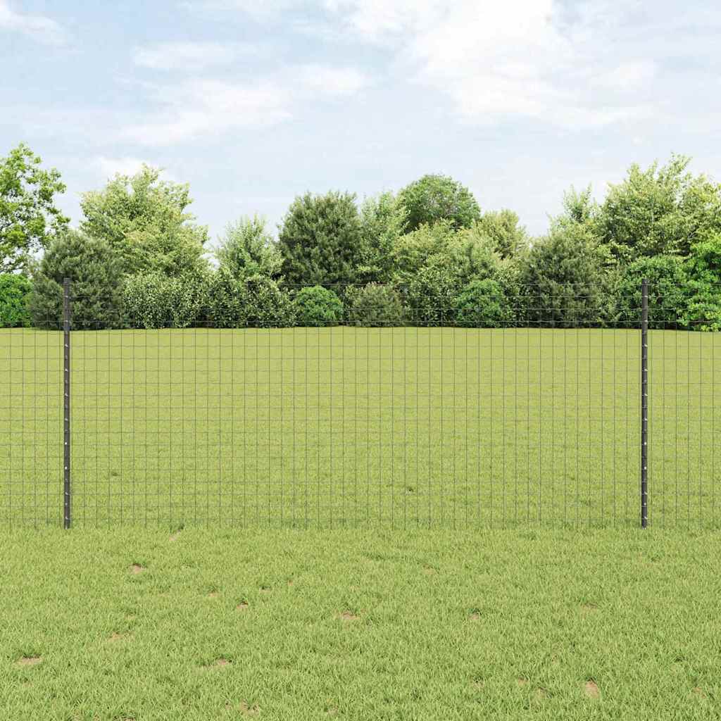 Palo della recinzione 11 pcs Grigio 100 cm Acciaio | homemem39
