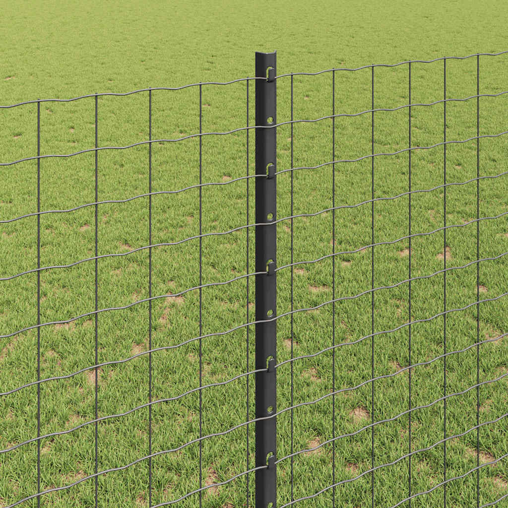 Palo per recinzione interrato 5 pcs Grigio 180 cm
