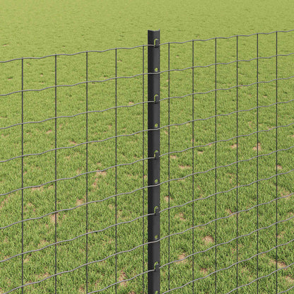 Palo per recinzione interrato 5 pcs Grigio 180 cm