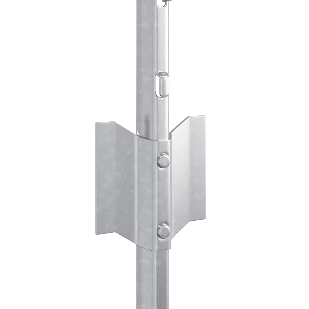 Palo per recinzione interrato 11 pcs Argento 100 cm