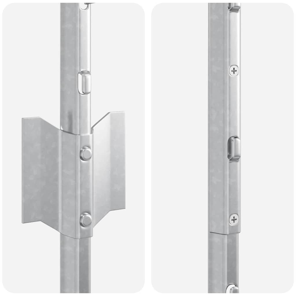 Palo per recinzione interrato 5 pcs Argento 160 cm