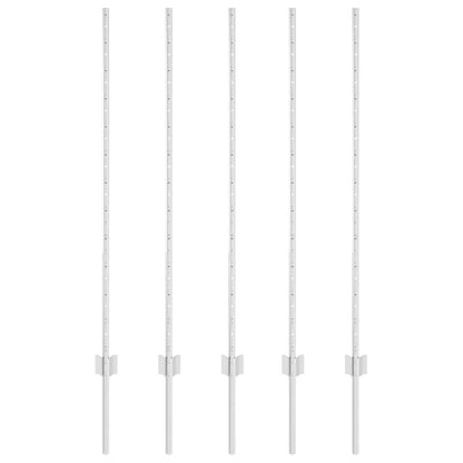 Palo per recinzione interrato 5 pcs Argento 160 cm