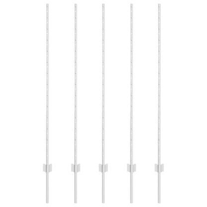 Palo per recinzione interrato 5 pcs Argento 180 cm