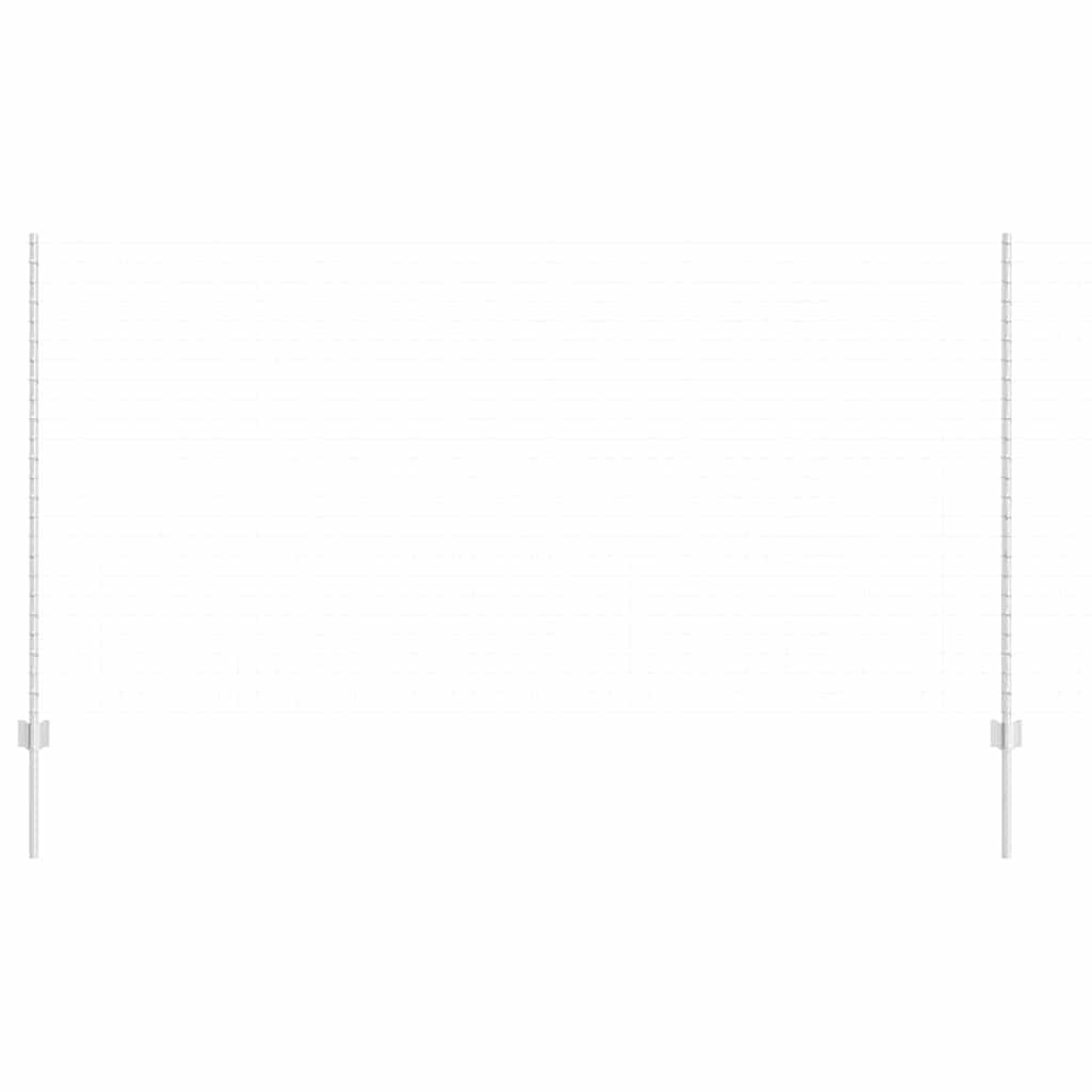Palo per recinzione interrato 11 pcs Argento 180 cm