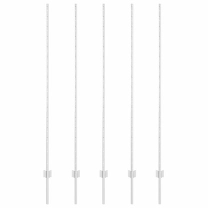 Palo della recinzione 5 pcs Argento 150 cm Acciaio | homemem39