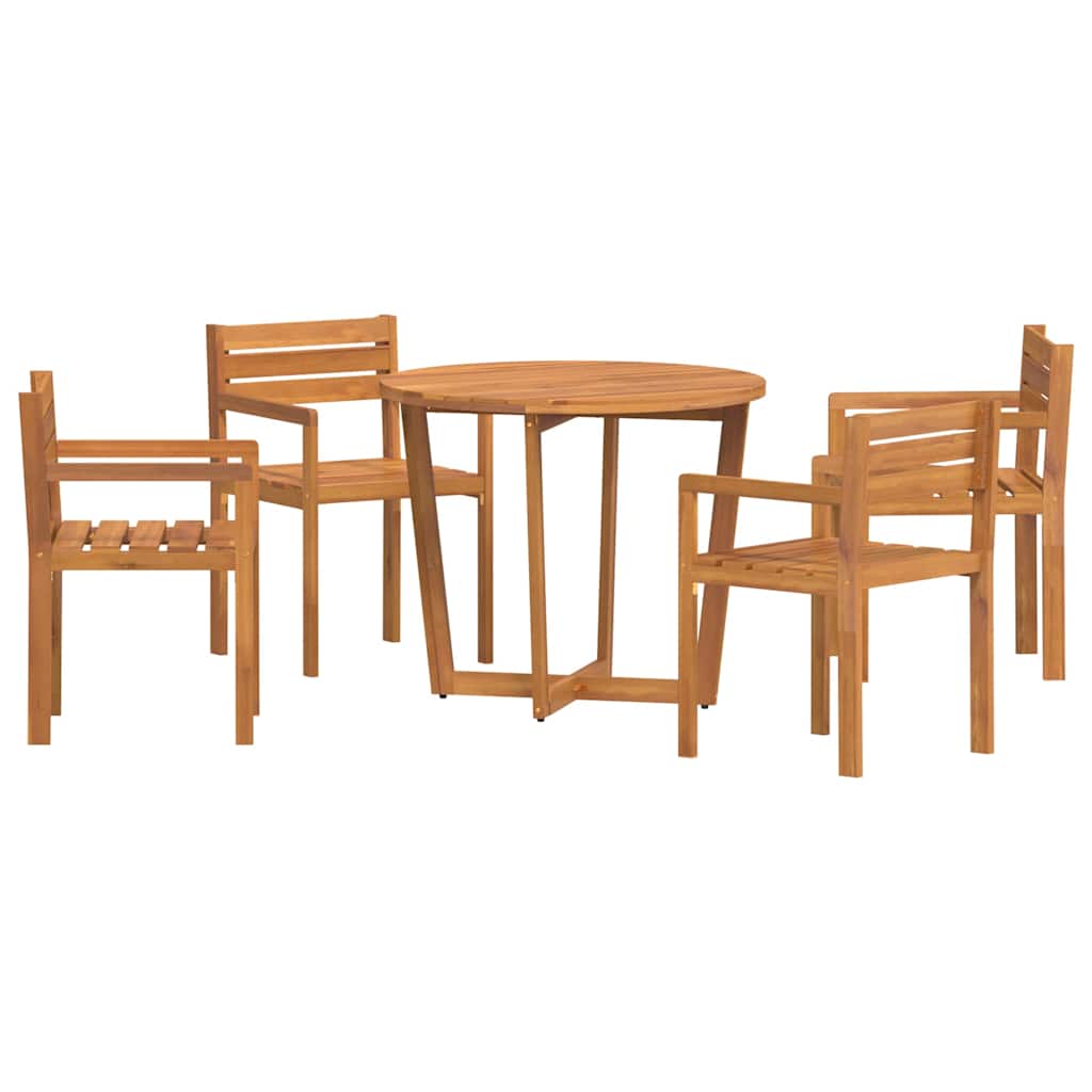 Set da pranzo da giardino da 5 pz in Legno Massello di Acacia | homemem39