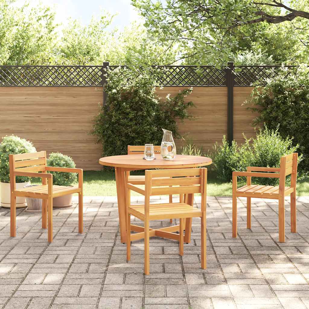 Set da pranzo da giardino da 5 pz in Legno Massello di Acacia | homemem39