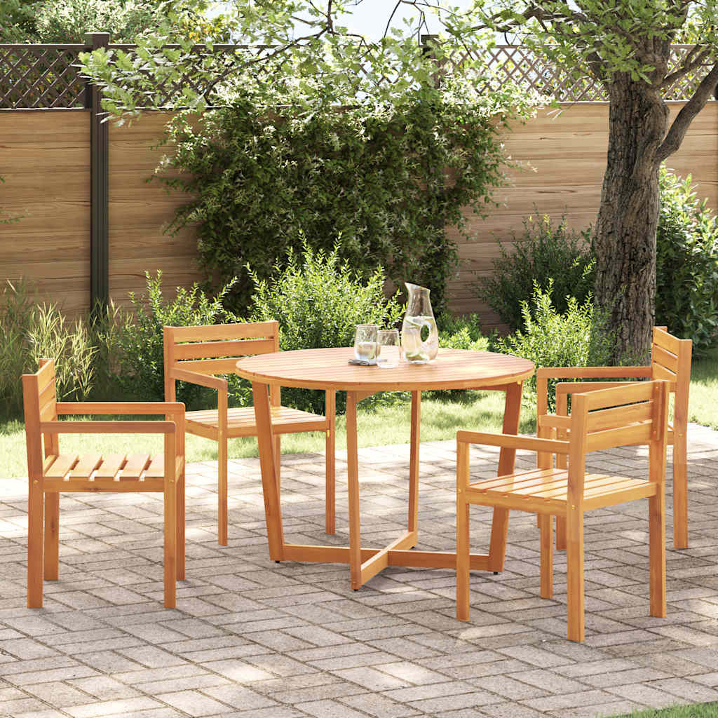Set da pranzo da giardino da 5 pz in Legno Massello di Acacia | homemem39