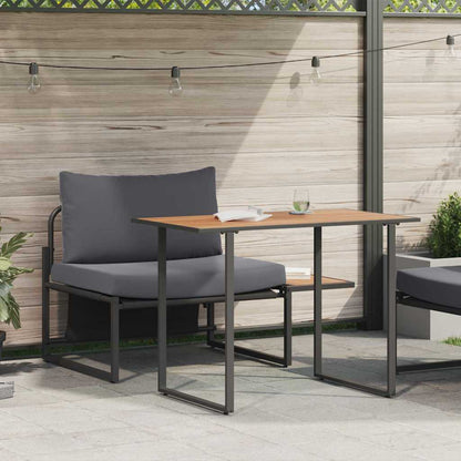 Set da Pranzo per Giardino 2 pcs Antracite Acciaio - homemem39