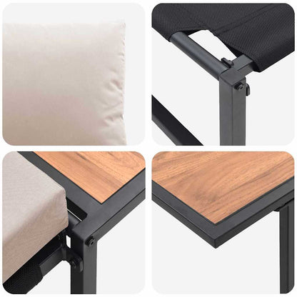 Set da Pranzo per Giardino 2 pcs Talpa Acciaio - homemem39