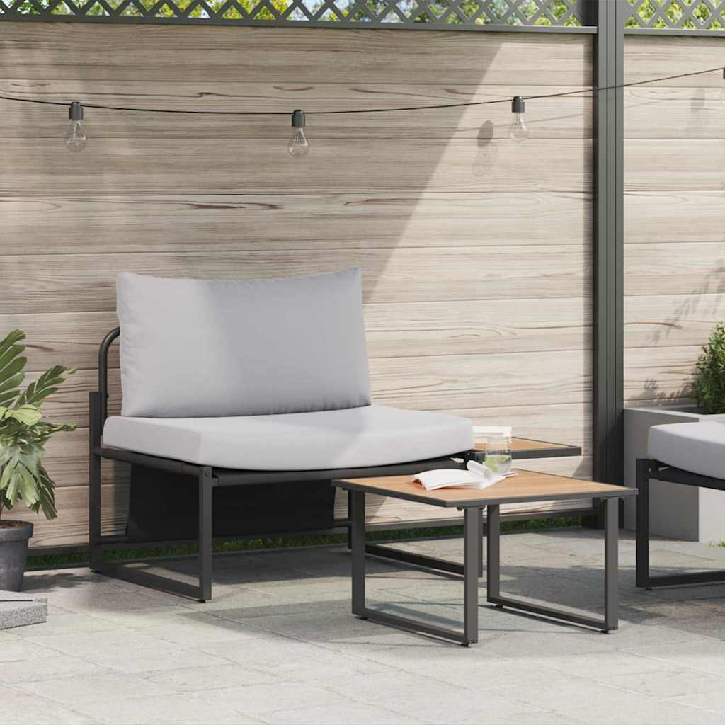 Set Divano da Giardino 2 pcs Grigio chiaro Acciaio - homemem39