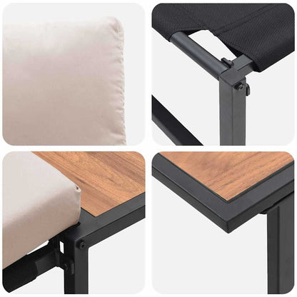 Set Divano da Giardino 2 pcs Talpa Acciaio - homemem39