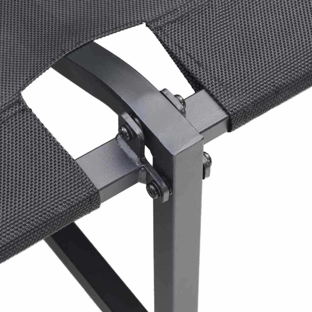 Divano da giardino Antracite 200,5 x 70 x 85,5 cm Acciaio | homemem39